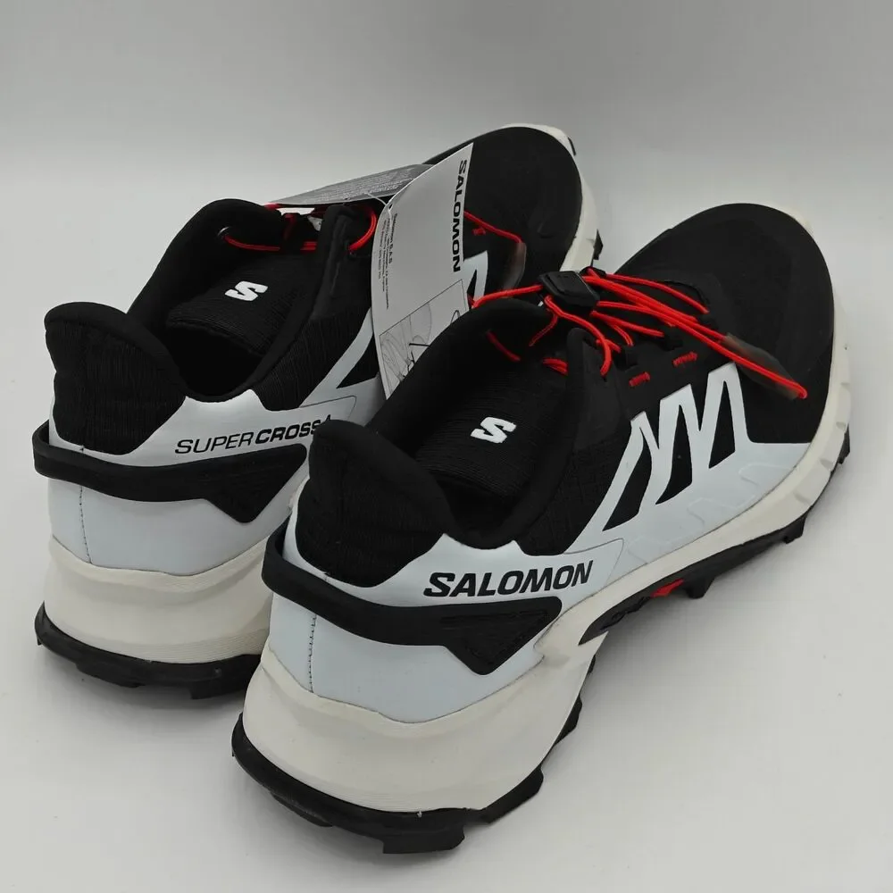 Salomon Supercross 4 Trail Running Shoes Men’s Black White Red Size US 9 Hiking